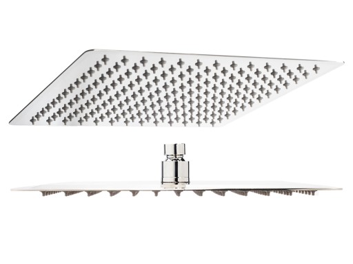 25CM CHROM DESZCZOWNICA KWADRAT CIENKA METALOWA 2m