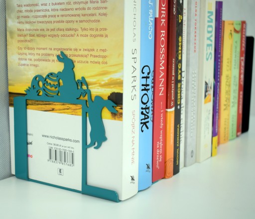 Пасхальная подставка для книг из металла, бирюзового цвета.