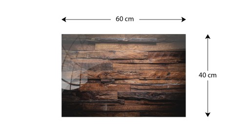 Магнитная стеклянная доска DARK WOOD 60x40см