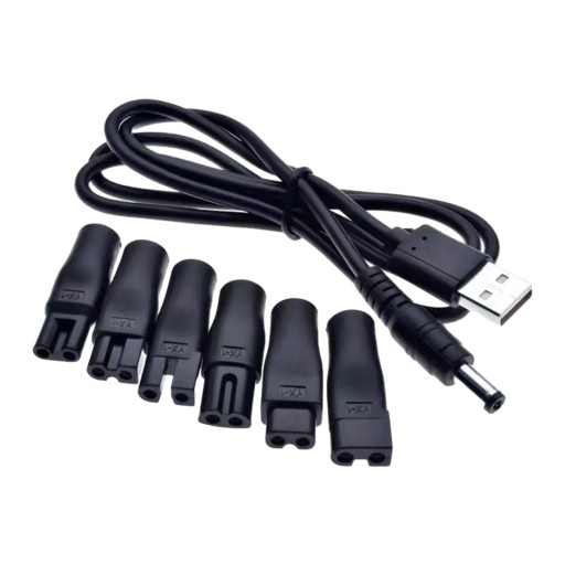 Многофункциональный разъем конвертера для зарядки бритвы, 6 шт., и USB-кабель