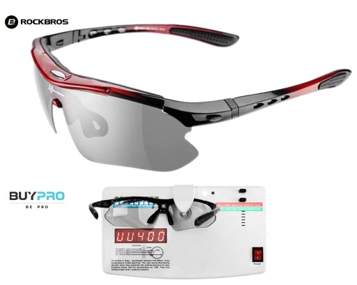 Okulary fotochromowe na rower sportowe do biegania w góry lekkie ROCKBROS