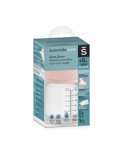 SUAVINEX ZERO БУТЫЛКА ZERO 180 МЛ МЕДЛЕННЫЙ ПОТОК