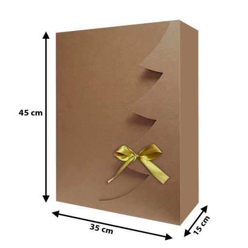 45x35x15 СМ ПОДАРОЧНАЯ КОРОБКА БЕСПЛАТНО РОЖДЕСТВЕНСКАЯ ЕЛКА 1515