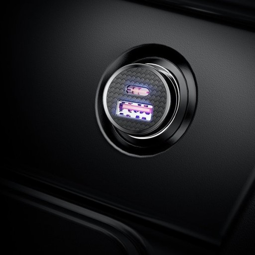 Автомобильное зарядное устройство Baseus Circular 30W 5A USB для автомобиля, быстрая зарядка