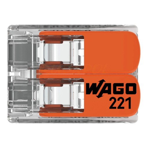 WAGO 221-412 Быстроразъёмный соединитель 2х0,2-4мм2 куб 1 шт.