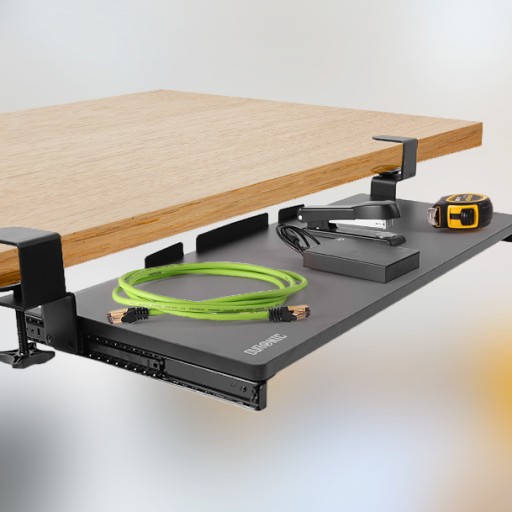 Duronic DKTPX2 Дополнительный ящик для клавиатуры и выдвижная полка без сверления