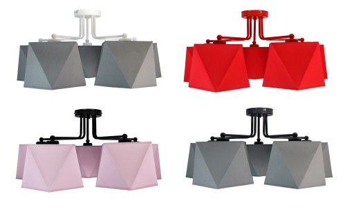 LAMPA DZIECIĘCA SUFITOWA DIAMENT PLAFON ŻYRANDOL WISZĄCA ABAŻURY LED E27