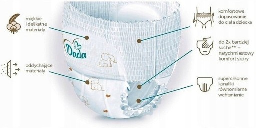 Dada Pants Extra Care 6 больших подгузников x 32 шт.