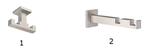 KWADRO двойной карниз, 240 см, трубчатый профиль