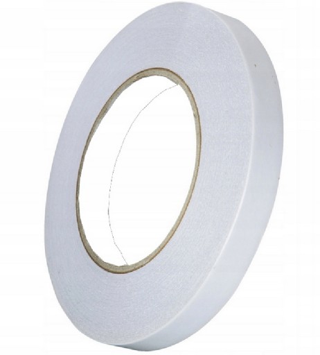 TAŚMA KLEJĄCA DWUSTRONNA włókninowa do papieru kartonu tektury 12mm 50m