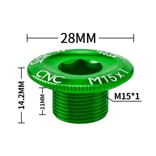c/ Bike Crankset Bolt Crank Arm Bolt Sturdy Green