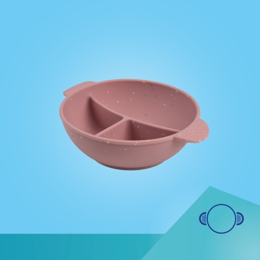 Силиконовая миска для малышей Canpol с 3 отделениями и присоской, 360 мл DOTS