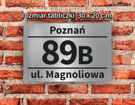 Tabliczka tablica ADRESOWA ALUMINIUM Nr domu 20x30