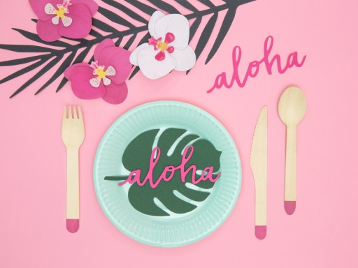 Карточки для столов MONSTERA, гавайские украшения x6