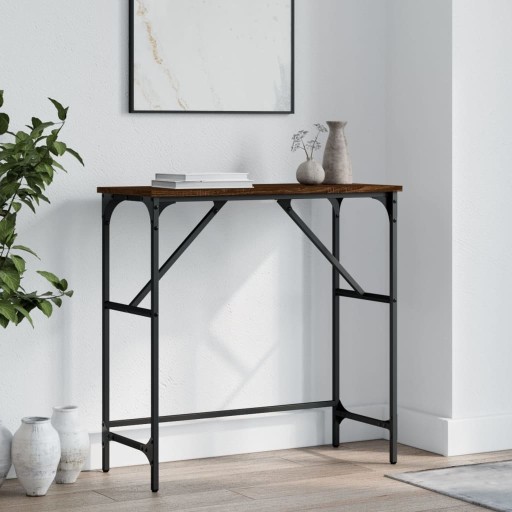 КОНСОЛЬНЫЙ СТОЛ ИЗ КОРИЧНЕВОГО ДУБА 75X32X75CM