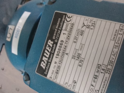 Мотор-редуктор Bauer 0,37 кВт