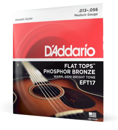 EFT17 Flat Top Struny do Gitary Akustycznej 13-56 Fosfor Brąz D'Addario