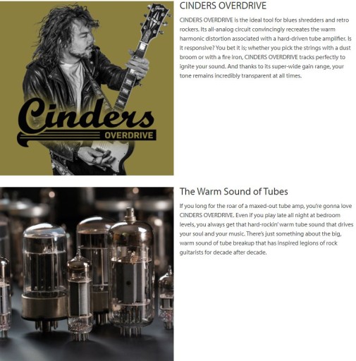 Гитарный эффект Cinders Overdrive Sensitive Vintage Overdrive TC Electronic