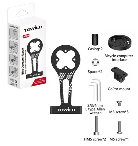ДЕРЖАТЕЛЬ РУЛЯ GOPRO КОНТРОЛЬНАЯ ЛАМПА GARMIN IGPSPORT TOWILD AS80