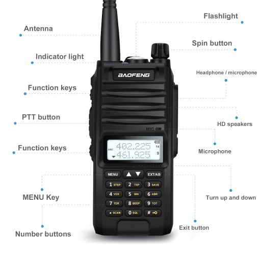 Профессиональная двухдиапазонная радиостанция Baofeng UV-E70 с двойным дисплеем,