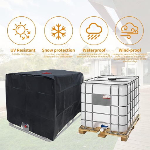 БРЕЗЕНТОВЫЙ КРЫШКА ДЛЯ БАКА ДЛЯ ВОДЫ MAUZER 1000Л КРЫШКА 120x100 IBC