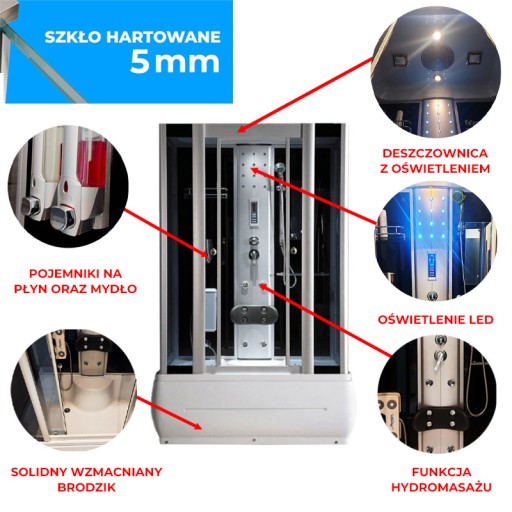 ДУШЕВАЯ КАБИНА С ГИДРОМАССАЖЕМ 120x80 WSH7716S