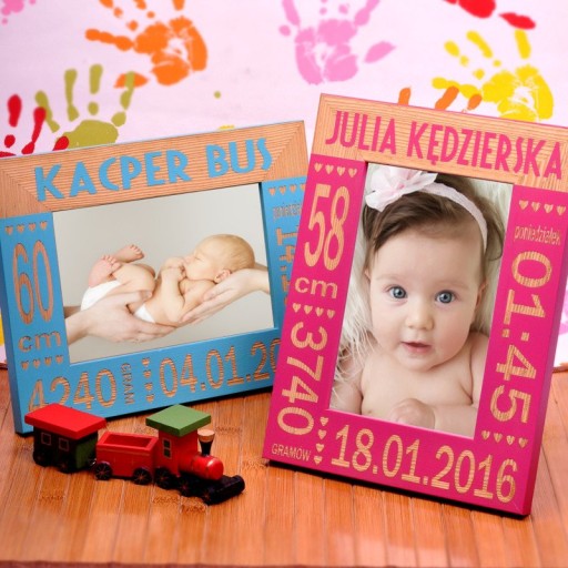 Ramka na zdjęcia metryczka, NARODZINY, prezent