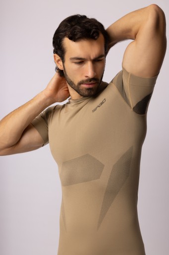 Футболка SPAIO TACTICAL, короткий рукав, песочный цвет, камуфляж, размер XXL