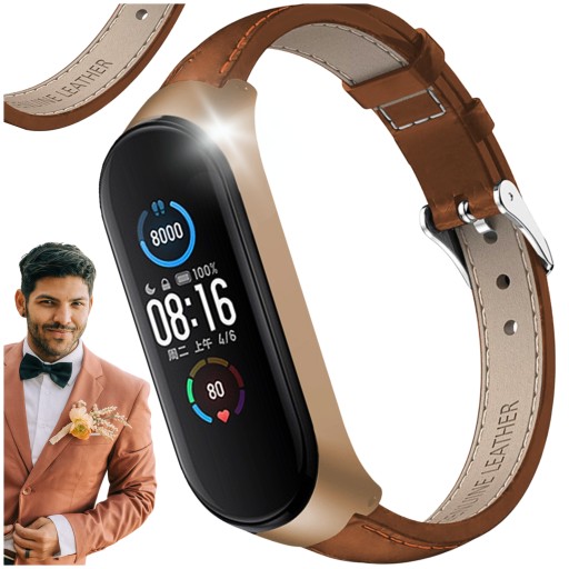 КОЖАНЫЙ РЕМЕНЬ для XIAOMI MI BAND 5/6