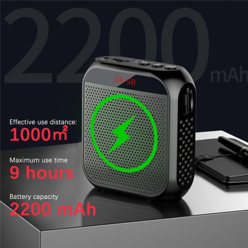 Портативная голосовая колонка Megaph с микрофоном, белая