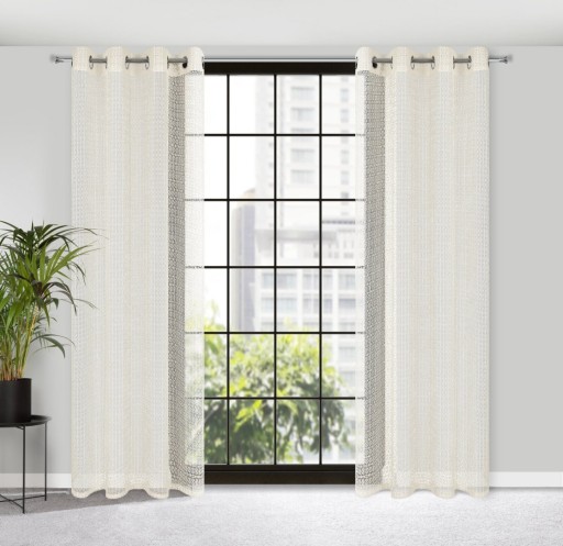 ЛЕГКАЯ СЕТОЧНАЯ ШТОРА LARA BOHO ECRU 140x250см