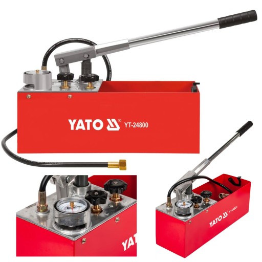 РУЧНОЙ НАСОС YATO ДЛЯ ИСПЫТАНИЙ ДАВЛЕНИЕМ 50 БАР 12 Л