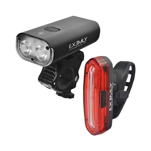 Передний задний фонарь для велосипеда SET передний задний фонарь LED USB EX3MLY сильный
