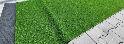 Ковер из искусственной травы Miami Verde 1м Зеленый Плотный Высокий из рулона САД