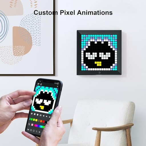 ЦИФРОВАЯ РАМКА BLUETOOTH 8,6-ДЮЙМОВЫЙ СВЕТОДИОДНЫЙ ЭКРАН DIVOOM PIXOO УПРАВЛЕНИЕ ПРИЛОЖЕНИЕМ