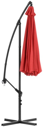 DUŻY PARASOL OGRODOWY NA WYSIĘGNIKU Z KORBĄ 300cm