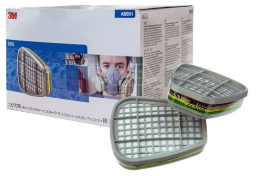 Zestaw FFP1 Półmaska 3M 6200 z Filtrami 6059 ABEK1