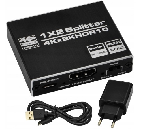 РАЗДЕЛИТЕЛЬ HDMI 2.0 1x2 4K UHD HDCP 2.2 Разветвитель