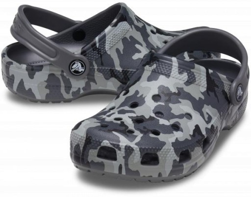 Детские легкие шлепанцы Crocs Classic Camo Kids Clogs 207594 Сабо 28-29