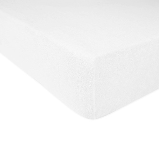80x180 Простыня на резинке из махрового хлопка, однотонная, гладкая _D