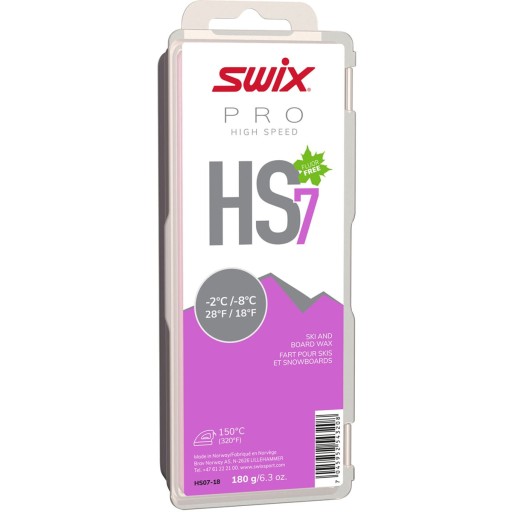 HS7 Фиолетовый лыжный воск 180 г SWIX от -2°C до -8°C