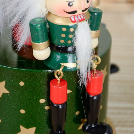 Wooden Colorful Painted Nutcracker Hand Green