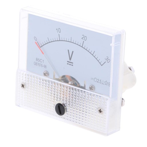Wskaźnik analogowy napięcia stałego 85C 0-30 V