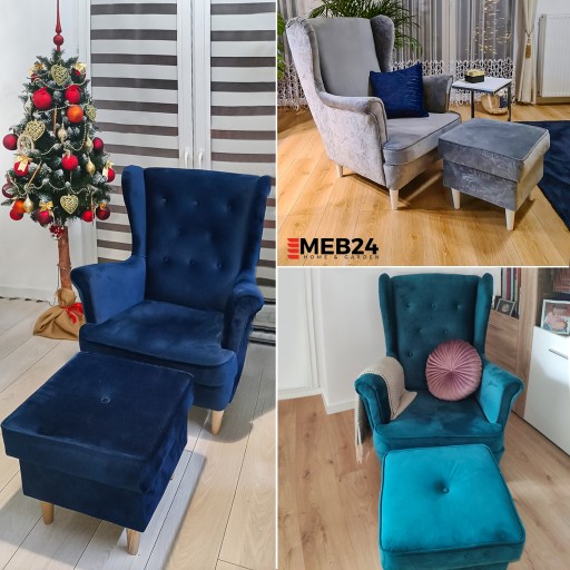 POOO FOOTREST Flowers УСЗАК кресло, скандинавский стиль