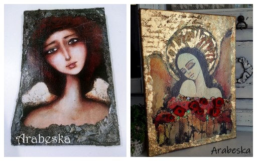 Рисовая бумага А4 - Плачущий ангел - Арабеска