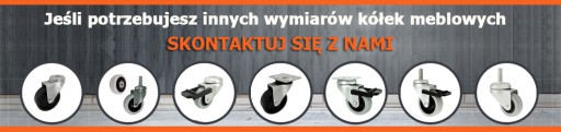 Koło meblowe fi. 75 mm do walizki kufra skrzyni