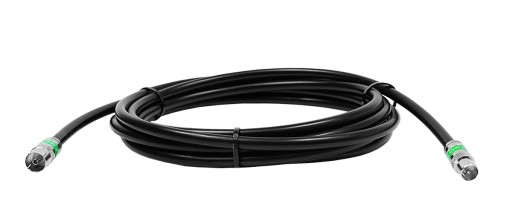 Gotowy kabel antenowy Wtyk TV i Gniazdo Antenowe 1m czarny PREMIUM