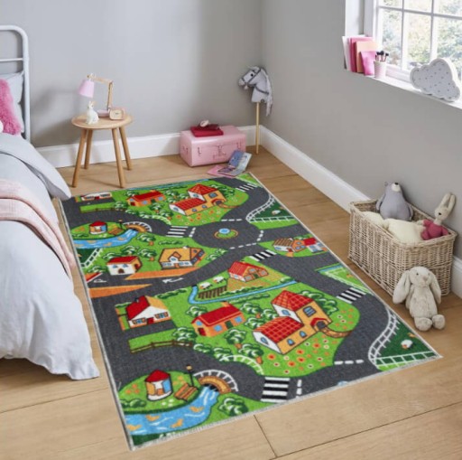 Ковровые Дороги Деревенские Улицы Город Фермы Машины 200x350
