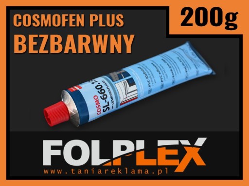 Клей Cosmofen Plus для твердого ПВХ, бесцветный, 200 г
