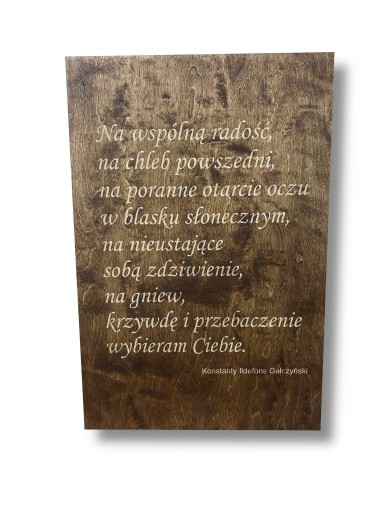 WESELNA TABLICA POWITALNA RUSTYKALNA ŚLUB 60x40